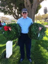 Redhorse EVP Mark Walsh lays wreaths at Fort Rosecrans National Cemetery for Wreaths Across America